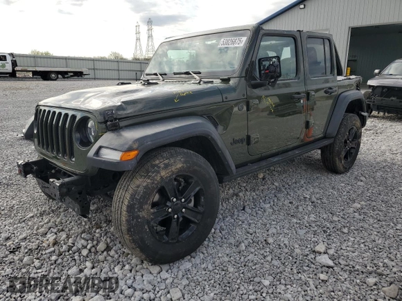 2023 Jeep Wrangler Sport S with VIN 1C4HJXDG0PW629815, listed as a Copart auction lot 53826875 with 9,260 mi miles and Salvage Title. Bid and sale history available at DreamBid. Image 1.