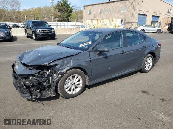 2025 Toyota Camry LE with VIN 4T1DAACK9SU545896, listed as a Copart auction lot 53773375 with 9,886 mi miles and Clean Title. Bid and sale history available at carsss.com. Image 1.