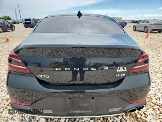 2023 Genesis G70 2.0T with VIN KMTG34TA8PU120473, listed as a Copart auction lot 60895045 with 38,393 mi miles and Salvage title. Bid and sale history available at DreamBid. Image 6.