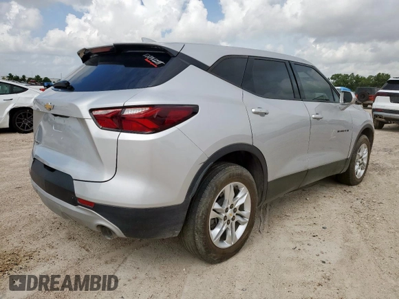 2020 Chevrolet Blazer LT with VIN 3GNKBCRSXLS593458, listed as a Copart auction lot 63774995 with 67,101 mi miles and Salvage title. Bid and sale history available at DreamBid. Image 3.