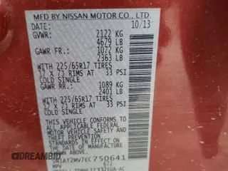 2014 Nissan Rogue SL with VIN 5N1AT2MV7EC750641, listed as a Copart auction lot 52873825 with 93,362 mi miles and Clean Title. Bid and sale history available at carsss.com. Image 14.