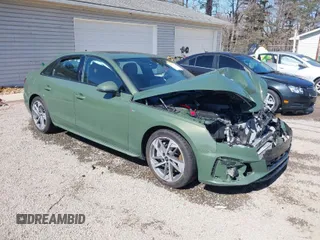 2025 Audi A4 S line Premium Plus with VIN WAUEAAF48SN000964, listed as a IAAI auction lot 41758244 with 9,912 mi miles and . Bid and sale history available at DreamBid. Image 1.