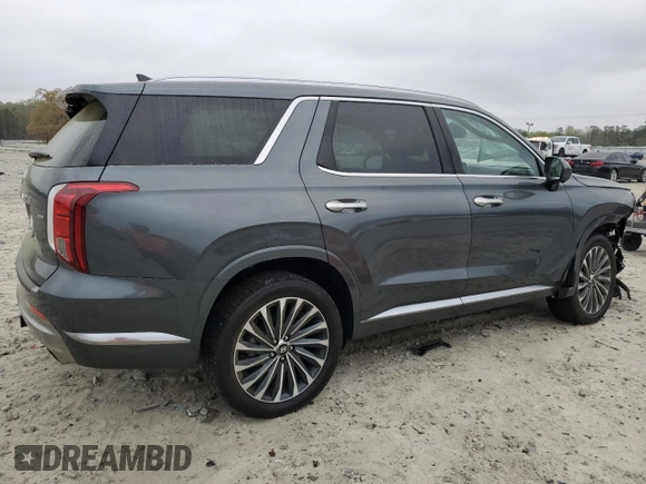 2024 Hyundai Palisade Calligraphy z VIN KM8R7DGEXRU805209, wystawiony jako Copart lot #49897195 z przebiegiem 8394 mil mil oraz Szkoda całkowita • Salvage title. Historia ofert i sprzedaży dostępna na DreamBid. Obrazek 3.