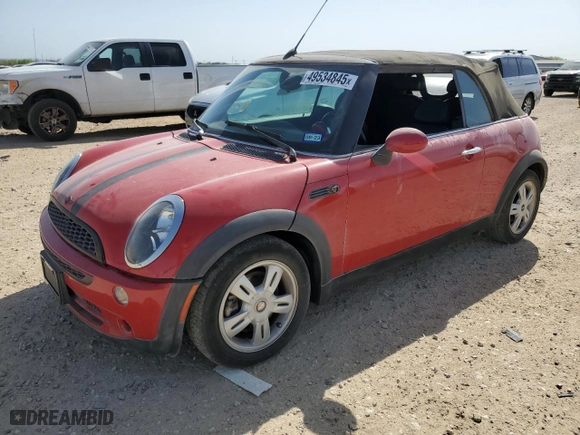 2006 MINI Cooper Convertible with VIN WMWRF33546TF64594, listed as a Copart auction lot 49534845 with 64,566 mi miles and Clean Title. Bid and sale history available at carsss.com. Image 1.