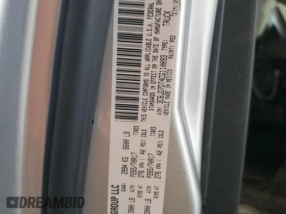 2012 Ram 1500 Tradesman z VIN 3C6JD7DT4CG110093, wystawiony jako Copart lot #53642215 z przebiegiem 110 996 mil mil oraz Szkoda całkowita • Salvage title. Historia ofert i sprzedaży dostępna na DreamBid. Obrazek 12.