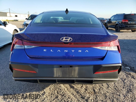 2024 Hyundai Elantra SEL with VIN KMHLS4DG3RU724420, listed as a Copart auction lot 45726645 with 11,844 mi miles and Clean Title. Bid and sale history available at carsss.com. Image 6.
