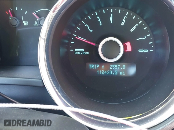 2014 Ford Mustang V6 with VIN 1ZVBP8AM8E5318735, listed as a IAAI auction lot 41848924 with 112,420 mi miles. Bid and sale history available at carsss.com. Image 15.