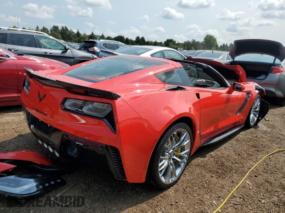 2017 Chevrolet Corvette Z06 3LZ with VIN 1G1YU2D60H5603880, listed as a Copart auction lot 62856854 with 23,022 mi miles and Salvage Title. Bid and sale history available at carsss.com. Image 3.