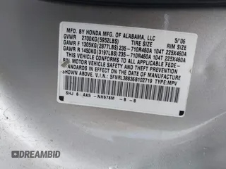 2006 Honda Odyssey TOURING with VIN 5FNRL38836B102719, listed as a IAAI auction lot 42170294 with 180,956 mi miles. Bid and sale history available at carsss.com. Image 9.