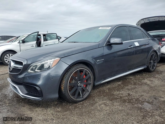 2014 Mercedes-Benz E-Class E 63 AMG S-Model with VIN WDDHF7GB5EB032039, listed as a Copart auction lot 74464924 with 0 mi miles and Salvage Title. Bid and sale history available at carsss.com. Image 1.