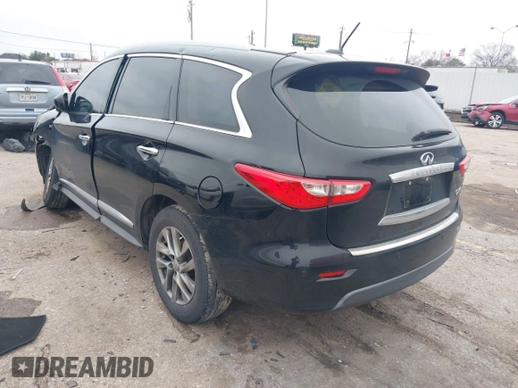 2014 Infiniti QX60 with VIN 5N1AL0MM4EC549212, listed as a IAAI auction lot 41618713 with 100,039 mi miles. Bid and sale history available at carsss.com. Image 3.