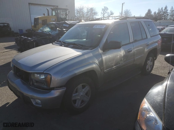 2002 Chevrolet TrailBlazer LTZ with VIN 1GNDT13S522202665, listed as a Copart auction lot 89212405 with NaN miles and Salvage Title. Bid and sale history available at carsss.com. Image 1.