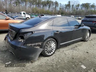 2015 Hyundai Equus Signature with VIN KMHGH4JH0FU094641, listed as a Copart auction lot 46904905 with 124,190 mi miles and Salvage Title. Bid and sale history available at DreamBid. Image 3.