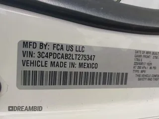 2020 Dodge Journey SE Value with VIN 3C4PDCAB2LT275347, listed as a IAAI auction lot 41745903 with 37,623 mi miles and . Bid and sale history available at DreamBid. Image 9.