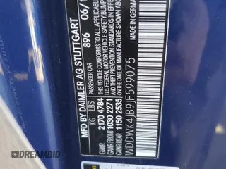 2018 Mercedes-Benz C 300 with VIN WDDWK4JB9JF599075, listed as a Copart auction lot 88006825 with 47,615 mi miles and Salvage Title. Bid and sale history available at DreamBid. Image 12.