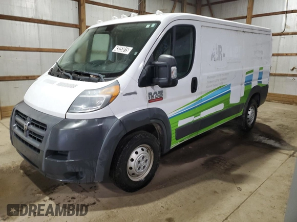 2017 Ram ProMaster Cargo with VIN 3C6TRVAG2HE538804, listed as a Copart auction lot 46555285 with 162,736 mi miles and Clean Title. Bid and sale history available at DreamBid. Image 1.