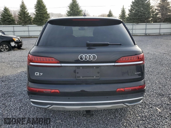 2022 Audi Q7 Premium Plus with VIN WA1LXBF7XND013311, listed as a Copart auction lot 49759825 with 25,314 mi miles and Salvage title. Bid and sale history available at DreamBid. Image 6.