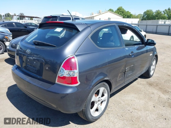 2007 Hyundai Accent SE with VIN KMHCN36C37U031369, listed as a IAAI auction lot 42093760 with 95,919 mi miles. Bid and sale history available at carsss.com. Image 4.