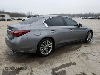 2019 Infiniti Q50 Luxe z VIN JN1EV7AP3KM541179, wystawiony jako Copart lot #43910465 z przebiegiem 52 004 mil mil oraz Czysty tytuł • Clean title. Historia ofert i sprzedaży dostępna na DreamBid. Obrazek 3.