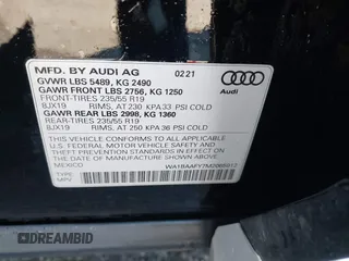 2021 Audi Q5 Premium Plus with VIN WA1BAAFY7M2065912, listed as a IAAI auction lot 41752656 with 30,472 mi miles and . Bid and sale history available at DreamBid. Image 9.