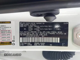 2020 Toyota 4Runner SR5 with VIN JTEZU5JR1L5219414, listed as a IAAI auction lot 42499908 with 28,457 mi miles and . Bid and sale history available at DreamBid. Image 9.