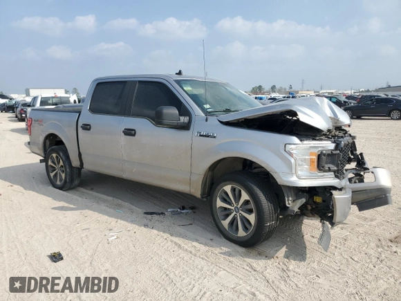 2020 Ford F-150 XL with VIN 1FTEW1EP7LKD38083, listed as a Copart auction lot 49109035 with 197,286 mi miles and Salvage Title. Bid and sale history available at carsss.com. Image 4.