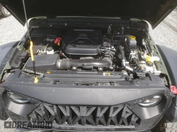 2020 Jeep Wrangler Unlimited Rubicon z VIN 1C4HJXFN9LW315814, wystawiony jako Copart lot #49147855 z przebiegiem 28 902 mil mil oraz Szkoda całkowita • Salvage title. Historia ofert i sprzedaży dostępna na DreamBid. Obrazek 12.