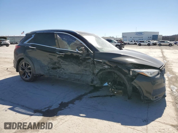 2021 Infiniti QX50 AUTOGRAPH with VIN 3PCAJ5DBXMF116307, listed as a Copart auction lot 47439955 with 51,300 mi miles and Salvage Title. Bid and sale history available at carsss.com. Image 4.