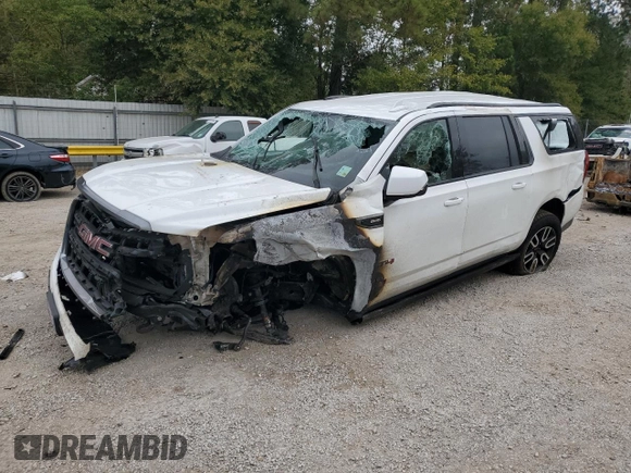 2024 GMC Yukon XL AT4 with VIN 1GKS2HKD1RR385020, listed as a Copart auction lot 82573604 with Not Provided miles and Salvage Title. Bid and sale history available at carsss.com. Image 1.