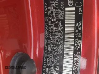 2013 Toyota Prius One z VIN JTDKN3DU1D1623197, wystawiony jako Copart lot #59472015 z przebiegiem 100 034 mil mil oraz Szkoda całkowita • Salvage title. Historia ofert i sprzedaży dostępna na DreamBid. Obrazek 12.