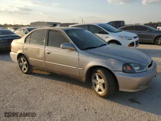 2000 Honda Civic EX with VIN 1HGEJ8547YL050905, listed as a Copart auction lot 75408144 with 0 mi miles and Clean Title. Bid and sale history available at carsss.com. Image 4.