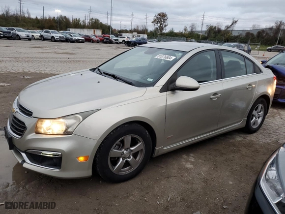 2015 Chevrolet Cruze LT with VIN 1G1PC5SB9F7270306, listed as a Copart auction lot 81076604 with 117,000 mi miles and Salvage Title. Bid and sale history available at carsss.com. Image 1.