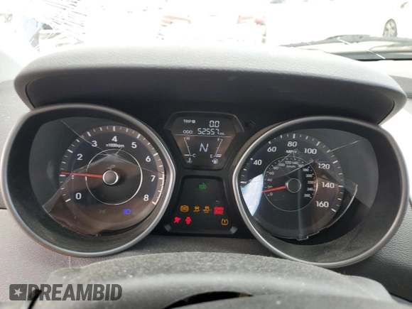 2013 Hyundai Elantra Limited with VIN 5NPDH4AE9DH160415, listed as a Copart auction lot 54180605 with 52,557 mi miles and Salvage Title. Bid and sale history available at DreamBid. Image 9.