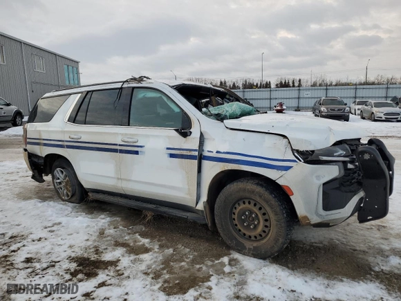 2022 Chevrolet Tahoe Commercial with VIN 1GNSKLED4NR293637, listed as a Copart auction lot 82760844 with 0 mi miles and Non Repairable. Bid and sale history available at carsss.com. Image 4.