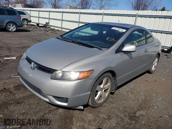 2008 Honda Civic Cpe EX-L with VIN 2HGFG12918H563672, listed as a Copart auction lot 51579475 with 184,584 mi miles and Salvage Title. Bid and sale history available at carsss.com. Image 1.