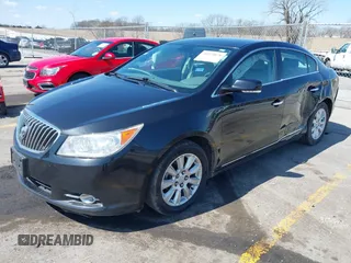 2013 Buick LaCrosse Leather with VIN 1G4GC5ER4DF256294, listed as a IAAI auction lot 41924078 with 158,402 mi miles. Bid and sale history available at carsss.com. Image 2.