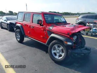 2021 Jeep Wrangler Unlimited Sport S z VIN 1C4HJXDN6MW685705, wystawiony jako IAAI lot #42344146 z przebiegiem 53 859 mil mil oraz . Historia ofert i sprzedaży dostępna na DreamBid. Obrazek 1.