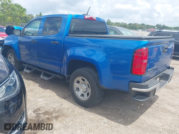 2022 Chevrolet Colorado 2WD Work Truck with VIN 1GCGSBEA1N1302338, listed as a IAAI auction lot 42388100 with 34,422 mi miles and . Bid and sale history available at DreamBid. Image 3.
