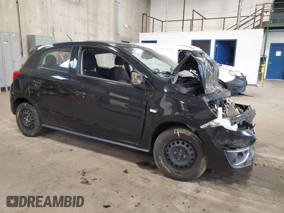 2019 Mitsubishi Mirage ES with VIN ML32A3HJ6KH011077, listed as a Copart auction lot 61005885 with 152,201 mi miles and Salvage title. Bid and sale history available at DreamBid. Image 4.