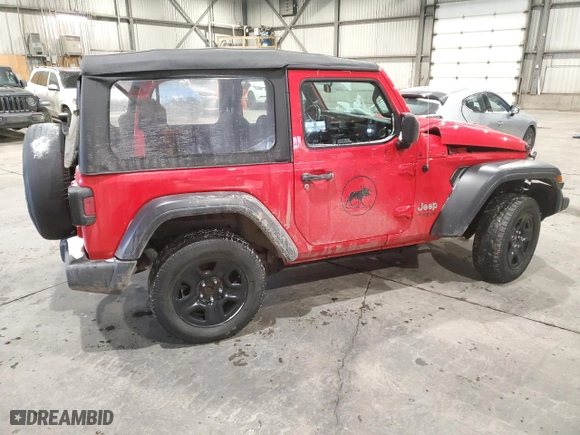 2018 Jeep Wrangler Sport S with VIN 1C4GJXAG1JW232637, listed as a Copart auction lot 45451105 with 116,235 mi miles and Salvage Title. Bid and sale history available at carsss.com. Image 3.