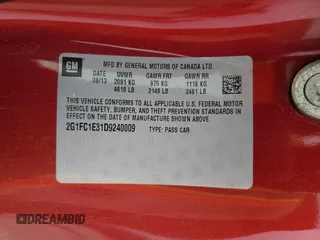 2013 Chevrolet Camaro LT with VIN 2G1FC1E31D9240009, listed as a Copart auction lot 49056525 with 16,316 mi miles and Salvage Title. Bid and sale history available at carsss.com. Image 12.