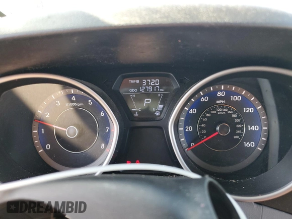 2013 Hyundai Elantra Coupe GS PZEV with VIN KMHDH6AE4DU013738, listed as a Copart auction lot 79605464 with 127,917 mi miles and Salvage Title. Bid and sale history available at carsss.com. Image 9.