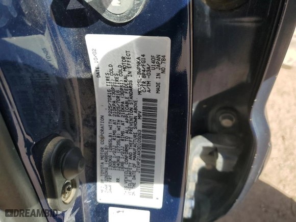 2003 Toyota Highlander with VIN JTEHF21AX30109263, listed as a Copart auction lot 44826195 with 214,959 mi miles and Salvage Title. Bid and sale history available at carsss.com. Image 16.