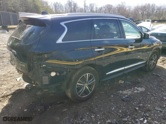 2018 Infiniti QX60 with VIN 5N1DL0MM7JC526322, listed as a Copart auction lot 46661795 with 66,835 mi miles and Salvage Title. Bid and sale history available at carsss.com. Image 3.