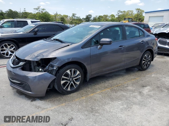 2015 Honda Civic EX with VIN 19XFB2F86FE008181, listed as a Copart auction lot 55207415 with 131,178 mi miles and Salvage Title. Bid and sale history available at DreamBid. Image 1.