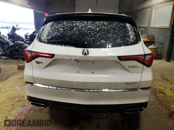 2023 Acura MDX w/Advance Package with VIN 5J8YE1H82PL024699, listed as a Copart auction lot 88757235 with 0 mi miles and Salvage Title. Bid and sale history available at carsss.com. Image 6.