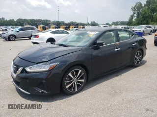 2021 Nissan Maxima SV with VIN 1N4AA6CV4MC506615, listed as a Copart auction lot 62285275 with 100,156 mi miles and Salvage title. Bid and sale history available at DreamBid. Image 1.