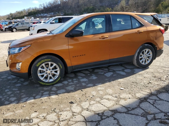 2019 Chevrolet Equinox LS with VIN 2GNAXHEV8K6108774, listed as a Copart auction lot 46528695 with 76,128 mi miles and Salvage Title. Bid and sale history available at carsss.com. Image 1.