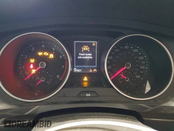2019 Volkswagen Tiguan SE with VIN 3VV2B7AX0KM157357, listed as a Copart auction lot 55564975 with 57,421 mi miles and Salvage Title. Bid and sale history available at DreamBid. Image 9.