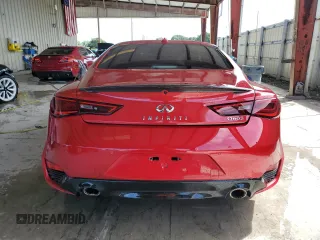 2022 Infiniti Q60 Red Sport 400 with VIN JN1FV7LK7NM660198, listed as a Copart auction lot 74916234 with 33,371 mi miles and Salvage title. Bid and sale history available at DreamBid. Image 6.